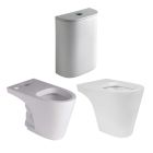 CONJUNTO Inodoro Largo Marina + Deposito de Apoyar Doble Descarga Marina + Bidet 3 Agujeros Marina