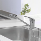 CONJUNTO Grifería Monocomando para Mesada Rhoda 15/2302 + Pileta para Cocina Simple Z52 