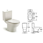 CONJUNTO: Inodoro Largo Meridian + Depósito de Apoyar Meridian + Bidet 3 Agujeros Meridian