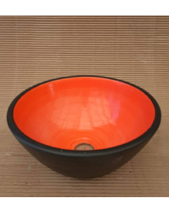 Bacha Elíptica Naranja Negro