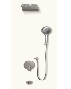 Grifería para Ducha Dark 3 Vías Plato Grande con Duchador