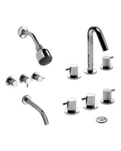 Grifería Deca Piazza kit Baño Completo Coppa