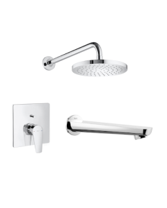 Grifería Kit Empotrable Monocomando para Ducha + Roca Box Atlas