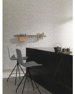 Cerámica 45x120 Mosaico Prada White Dec 1ra