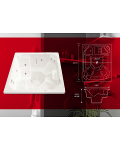 Hidromasaje Shawer Spa Marina 1950x1950x700 Acrílico