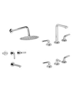 COMBO Grifería Peirano para Lavatorio Live + Grifería Peirano para Bidet Live + Grifería Peirano para Ducha Live