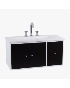 Mueble Gulliart Vanitory Colgante Patagonia VCL (CON MESADA) 1 Agujero 86cm (Blanco Total)