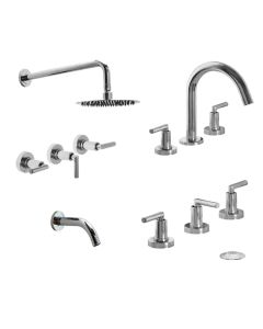 COMBO Grifería Lavatorio Jagger Lever + Grifería para Bidet Jagger Lever +  Grifería para Ducha con Transferencia Jagger Lever